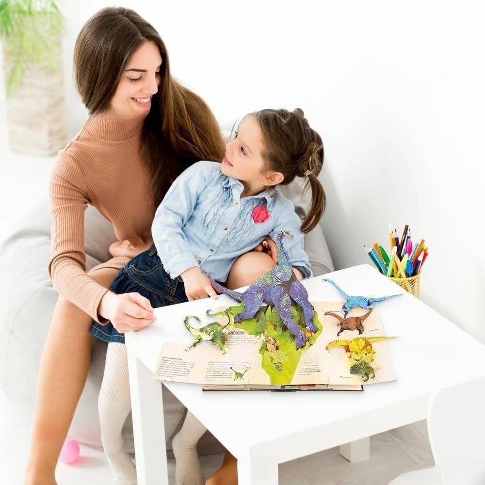 📕 【50% zľava】3DEnclopediaPrehistorickéDinosauryVyskakovacie knihy Encyklopédia dinosaurov