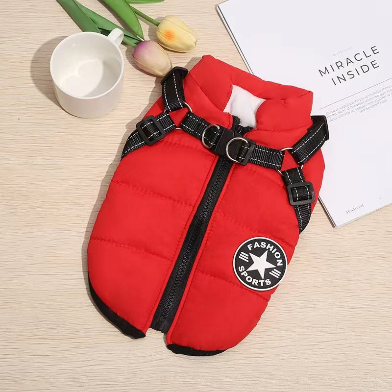 【50% de descuento】Ropa de esquí de otoño e invierno para mascotas, chaqueta de algodón impermeable y cálida para perros