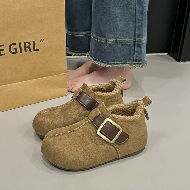 🔥【35–40】Nové módne a všestranné ležérne snehové čižmy s teplou podšívkou, retro štýl Birkenstock