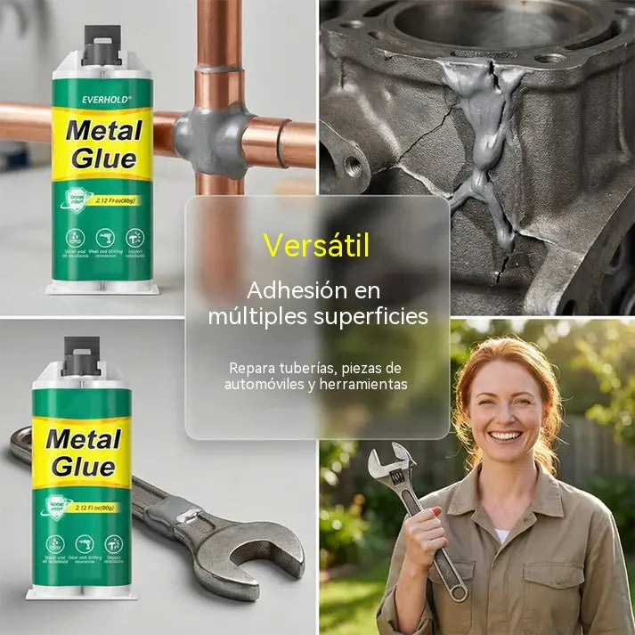 【Juego de 3 piezas】 31 € 🔥🛠️Pegamento reparador de metal AB de alta resistencia