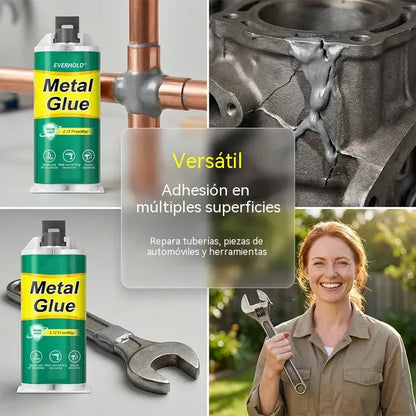 【Juego de 3 piezas】 31 € 🔥🛠️Pegamento reparador de metal AB de alta resistencia