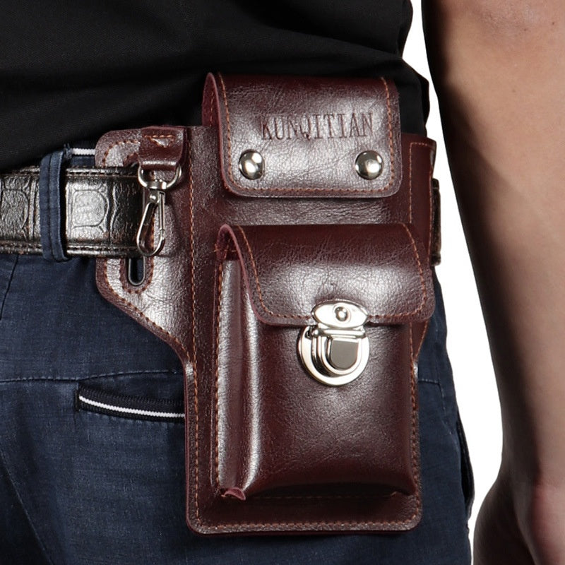 ✨💖🌹Moška večnamenska torba za okoli pasu iz pravega usnja