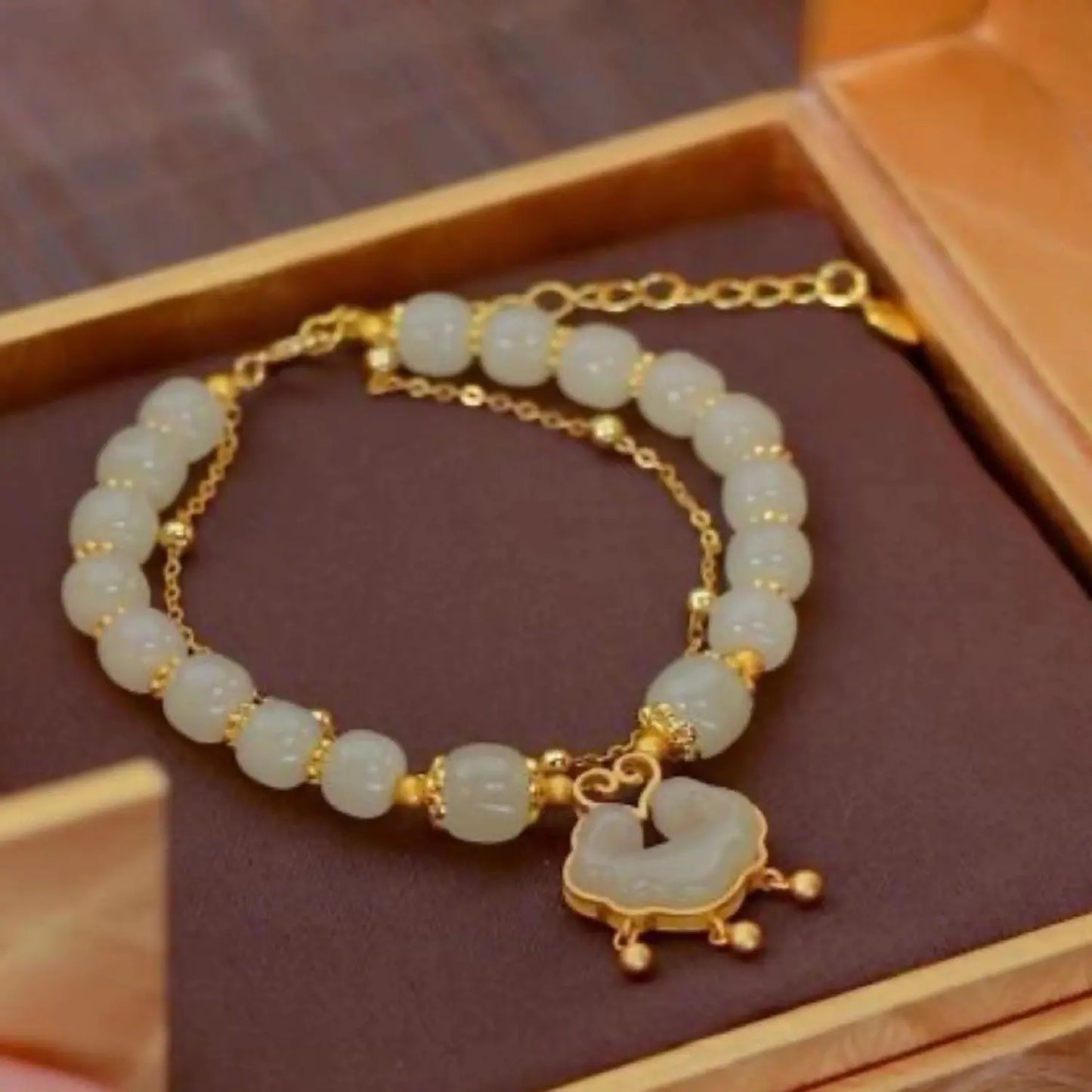 ✨【Kup jeden, a drugi dostaniesz gratis】Nowa bransoletka z jadeitu Hetian ze złota 14k