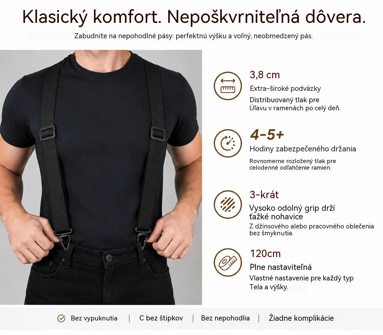 📢📢50% zľava! 🧷Pánske traky s prekríženým chrbtom🧷