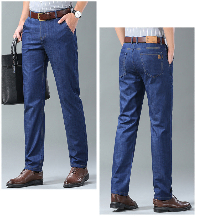 👖👖 Egyszerű, laza és sokoldalú plus size férfi farmernadrágok