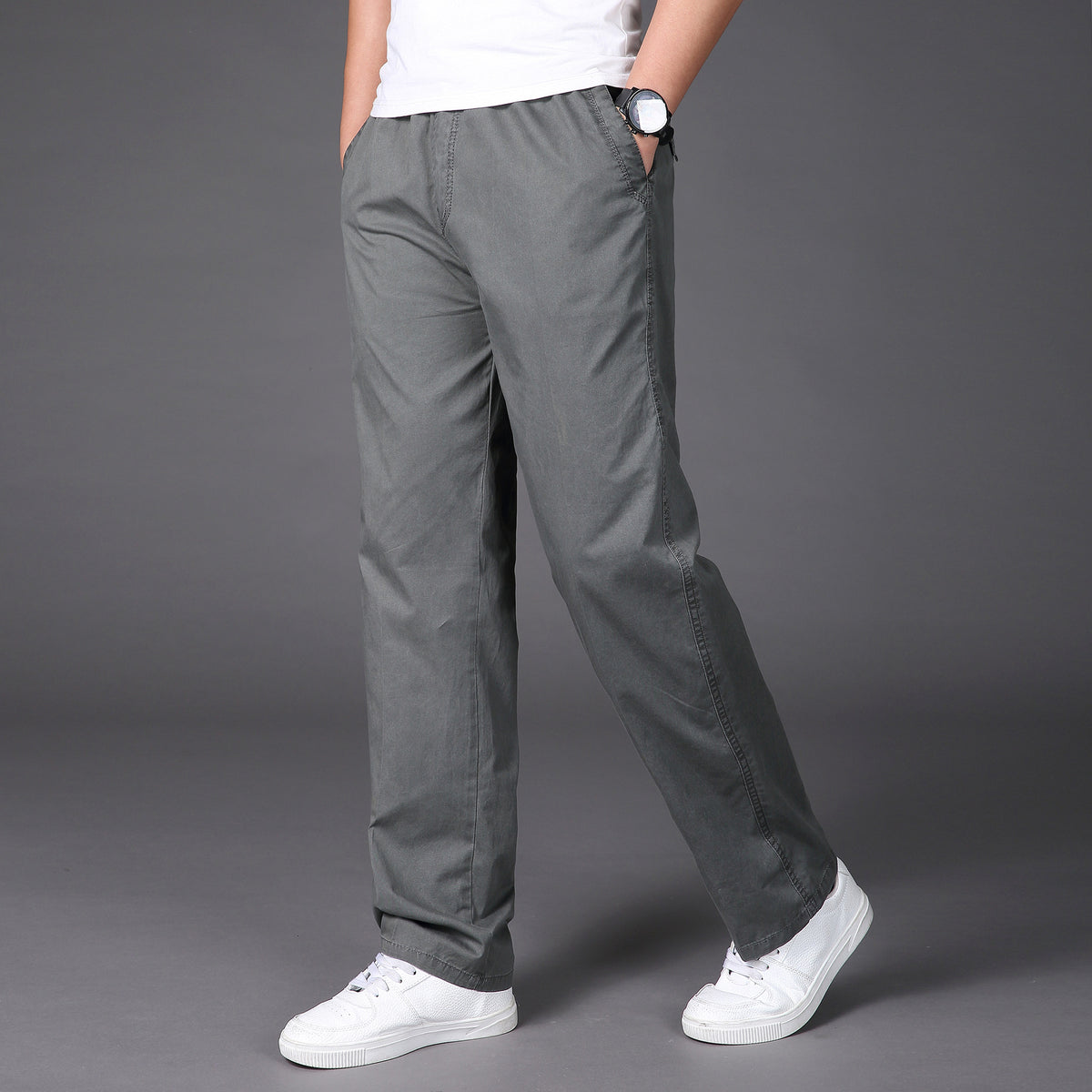 🔥👖【50% zniżki】【50-130 kg】2026 Nowe męskie spodnie casualowe z prostymi nogawkami, luźne, oddychające i nieobcisłe