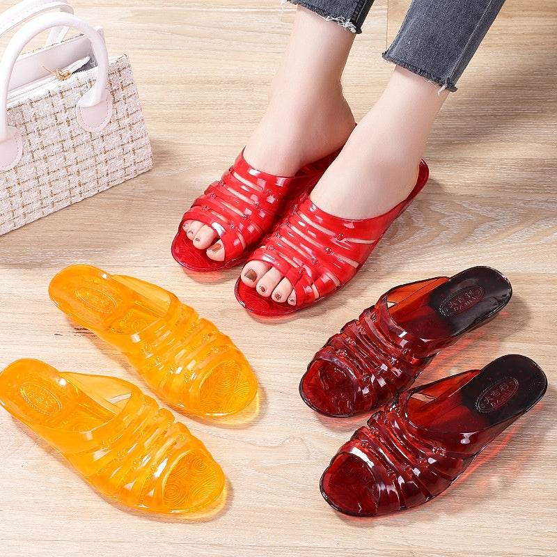 🔥👡【Cumpără 1, primești al doilea gratuit】【36-41】👡 Papuci ortopedici din PVC - confortabili și antiderapanți - ideali pentru vară!