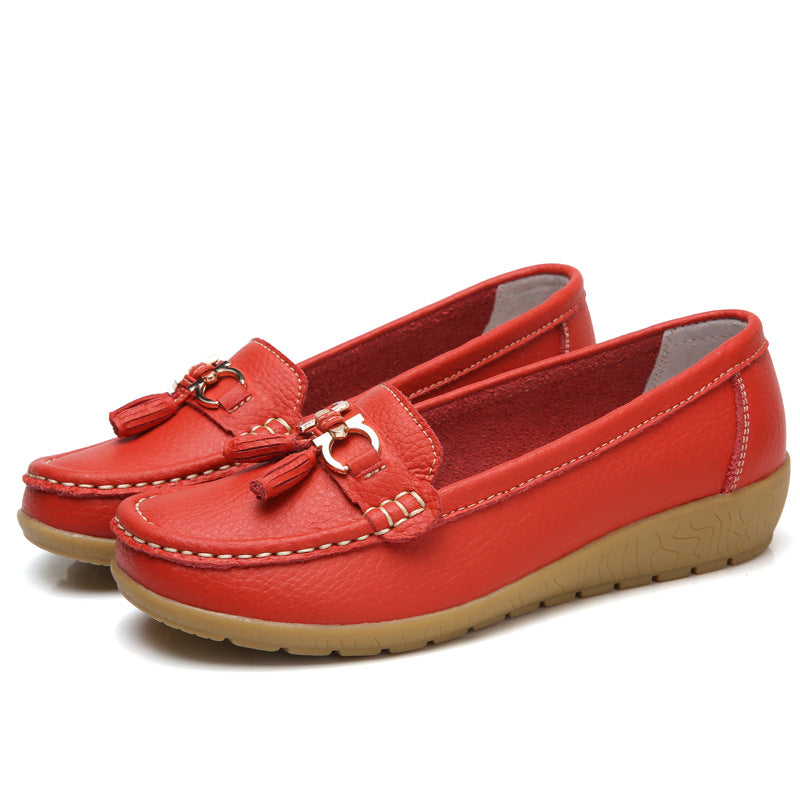 🔥【35-44】Nowe, oddychające i wygodne damskie skórzane buty z miękką podeszwą