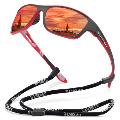 🚵‍♂️ 50% taniej 😎 ⚡ Męskie sportowe okulary przeciwsłoneczne z polaryzacją i prawdziwymi soczewkami lustrzanymi; stylowe i pyłoszczelne – idealne do jazdy na rowerze.
