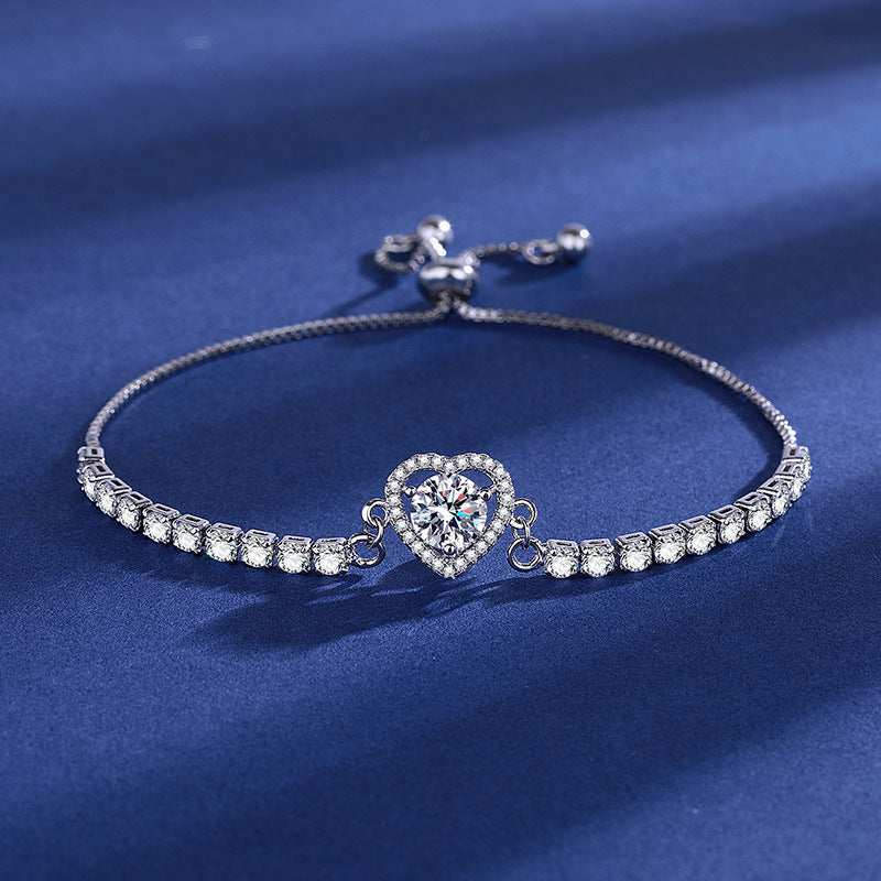 😀👉【Kupite 1, dobite 1 gratis】Nova in elegantna zapestnica iz srebra 925, vdelana z diamanti in okrasnimi kamni.