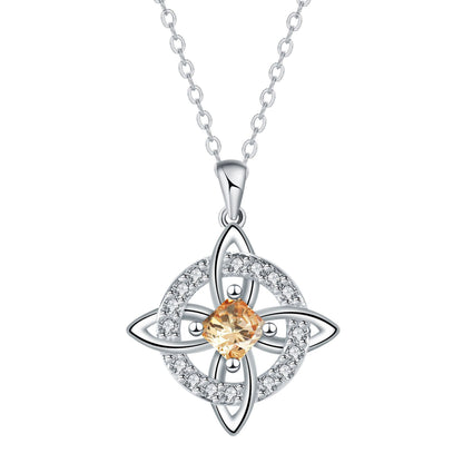 🔮💞Collar místico de nudo de bruja con piedra de nacimiento ✅️Pago contra entrega