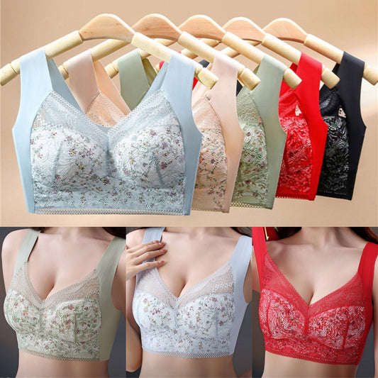 🔥【Kup 2, otrzymaj 1 gratis】💕🎁Biustonosz Ice Silk Ultra-cienki, oddychający, regulowany [40 kg-100 kg]