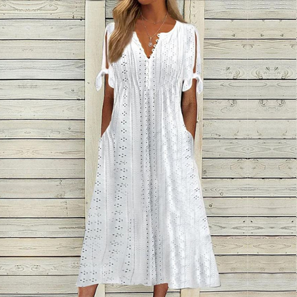 【🏆Hotovo predávaný produkt】👗Jednoduché a nádherné jednofarebné šaty