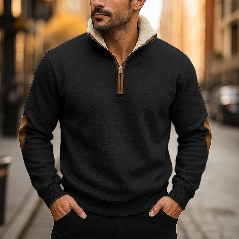 🔥【50% отстъпка】【S-3XL】Ретро бродиран суитшърт, удобен и стилен дизайн с половин цип