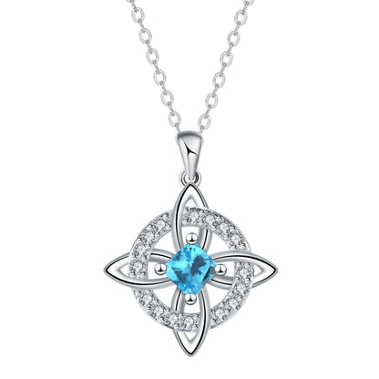 🔮💞Collar místico de nudo de bruja con piedra de nacimiento ✅️Pago contra entrega