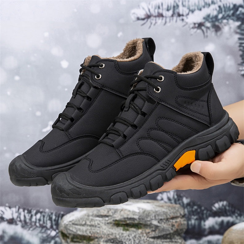 ❄️【39-44】 Král ochrany proti mrazu! Pánské volné vysoké sněhule, bavlněné boty s tlustou vlněnou podšívkou, protiskluzové a odolné proti opotřebení 🔥