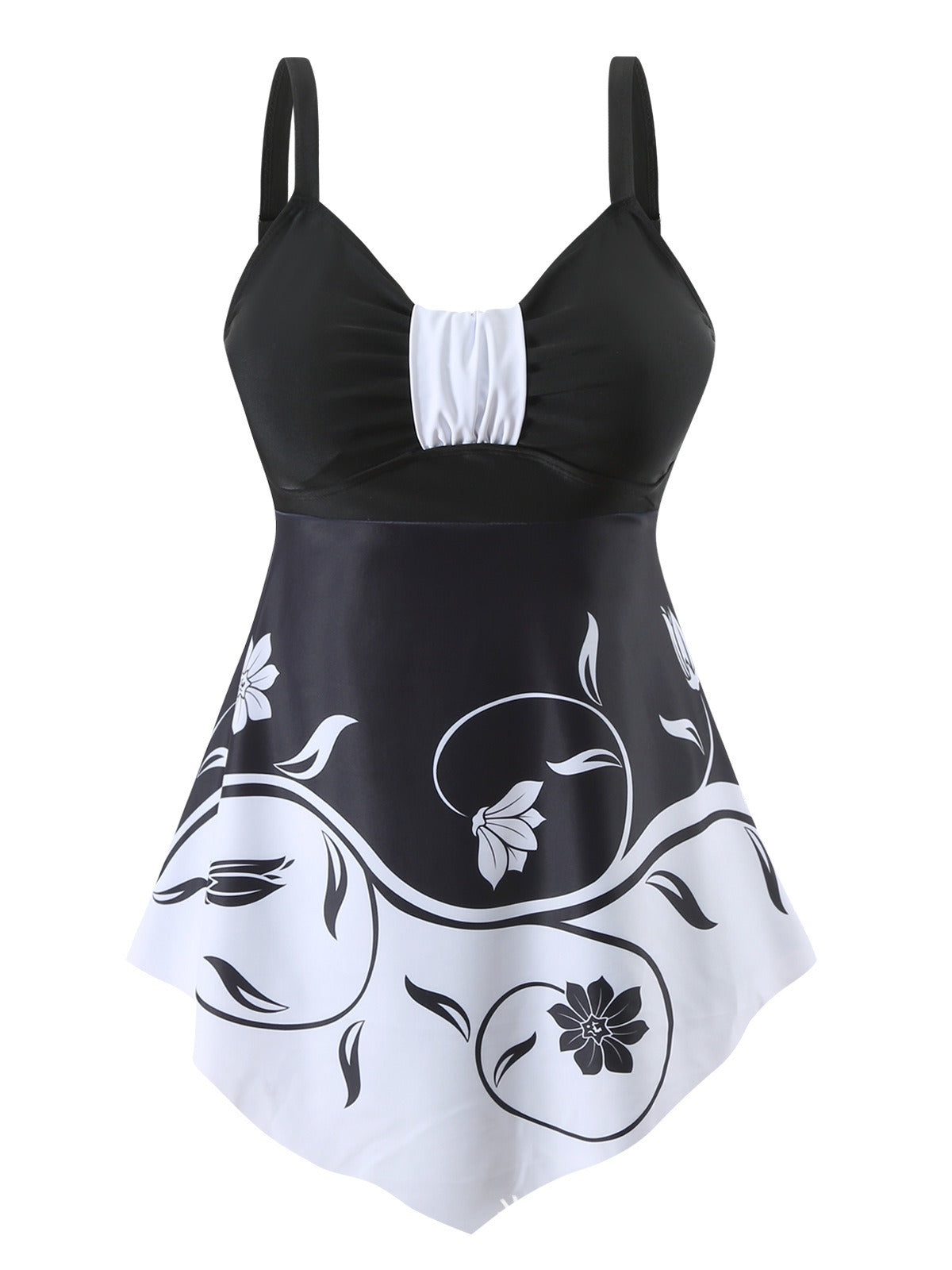 ⏳Tylko dzisiaj -50% zniżki⏳ Nowoczesny dwuczęściowy kostium kąpielowy dla kobiet z kwiatowym nadrukiem｜elegancka linia, przewiewna i wyszczuplająca sylwetka, wygodny i oddychający
