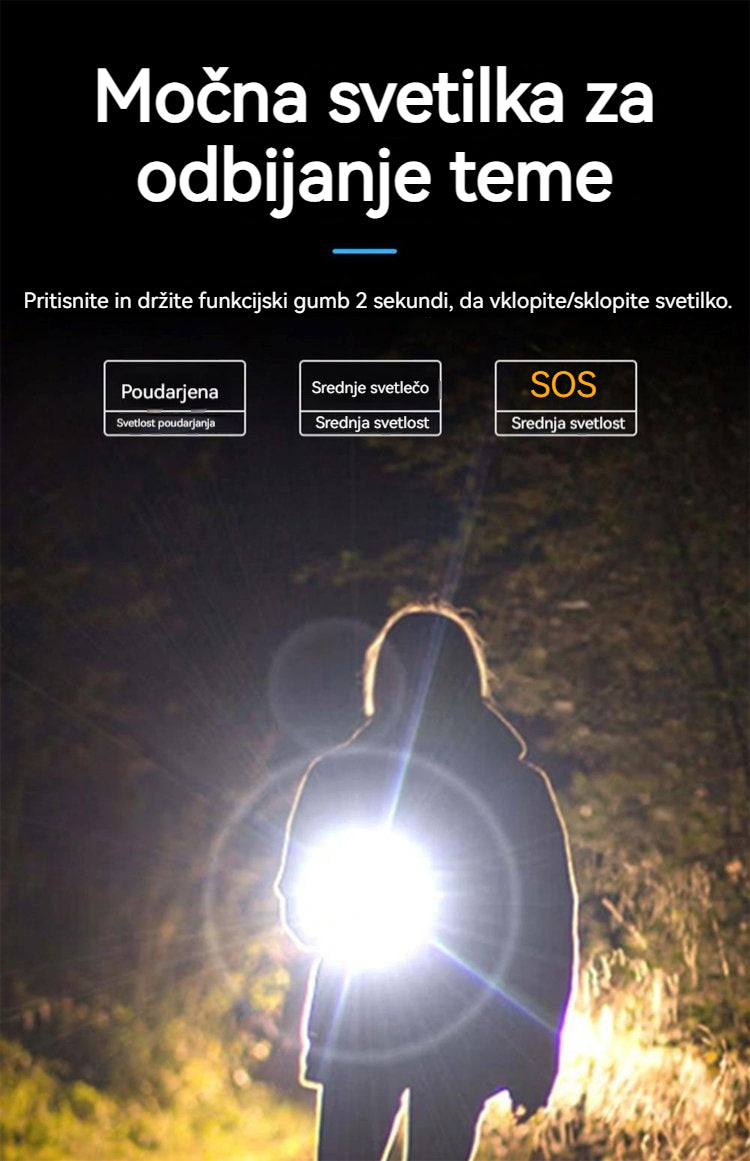 🎁🎁 2-v-1 svetilka za samoobrambo Arc