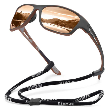 🚵‍♂️ 50% taniej 😎 ⚡ Męskie sportowe okulary przeciwsłoneczne z polaryzacją i prawdziwymi soczewkami lustrzanymi; stylowe i pyłoszczelne – idealne do jazdy na rowerze.