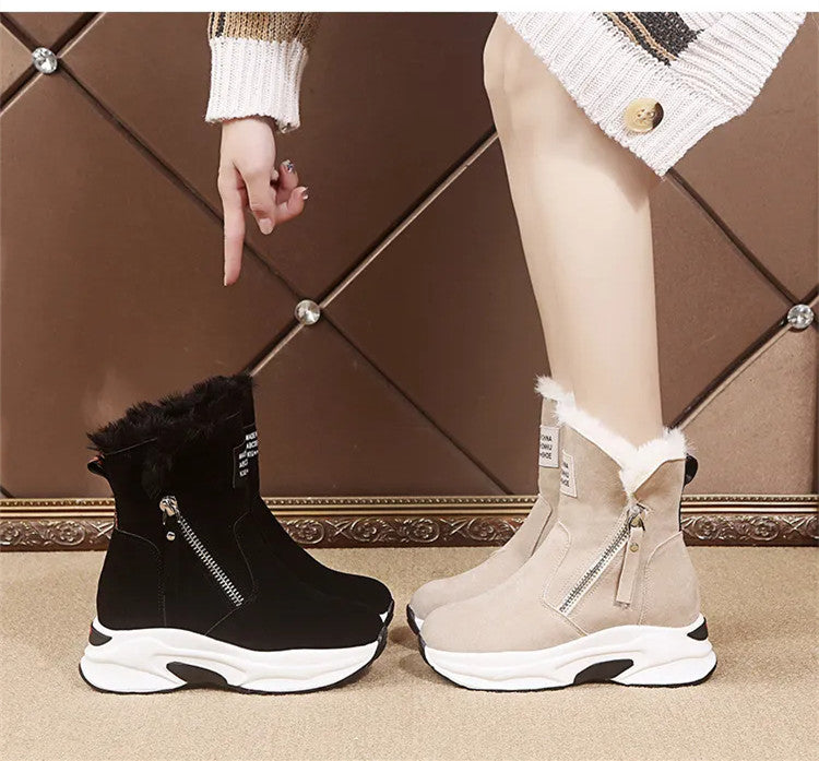 🔥Žhavý výprodej-50% sleva👢【35-40】Nové teplé sněhule s tlustou podrážkou na podzim a zimu