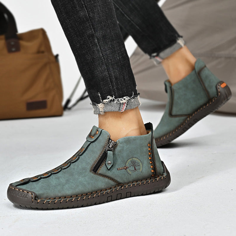 🥾Akce: Podzimní a zimní pánské boty (vel. 38-48) s plyšovou podšívkou a zipem – teplé, pohodlné a stylové.