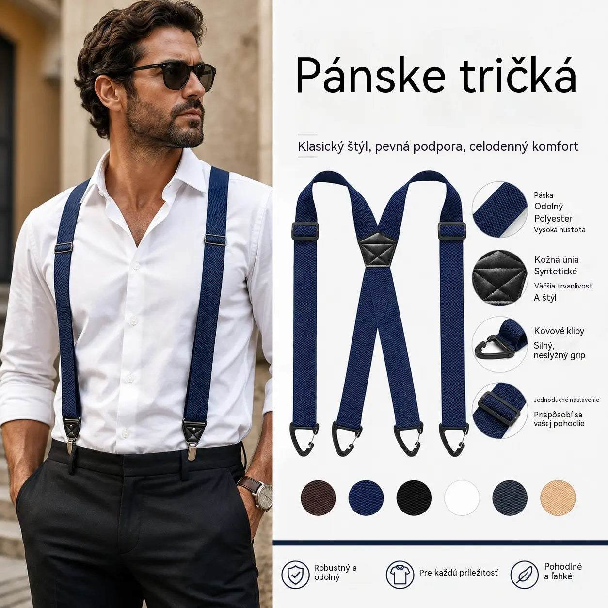 📢📢50% zľava! 🧷Pánske traky s prekríženým chrbtom🧷
