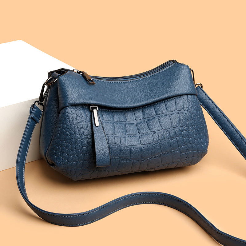 👜 【4 farby】Štýlová a jednoduchá viacpriehradková kabelka cez rameno/crossbody, všestranná mäkká taška.