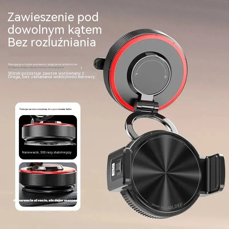 📱 50% taniej! Uchwyt samochodowy na telefon z przyssawką, siłą magnesu 20 N, teleskopowym ramieniem i obrotem 360°. Stabilny i składany! ✨🚗