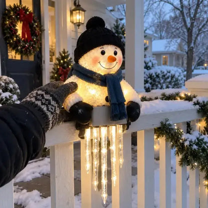 ☃️Dekoracja świetlna WinterGlow – Bałwan i sople