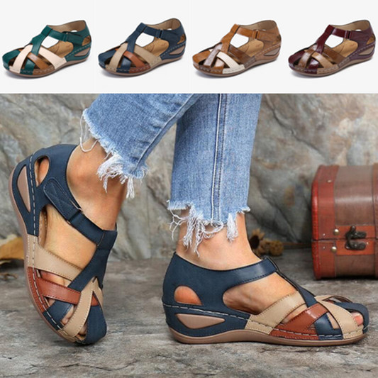 ✨🩰【Výprodej na konci sezóny】【35–43】Pohodlné římské sandály z měkké kůže pro ženy – Cena snížena