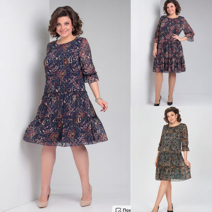 【🥇Най-продавани】💥【50% отстъпка】👗【S-5XL】Нова пролетна рокля с щампа 2025
