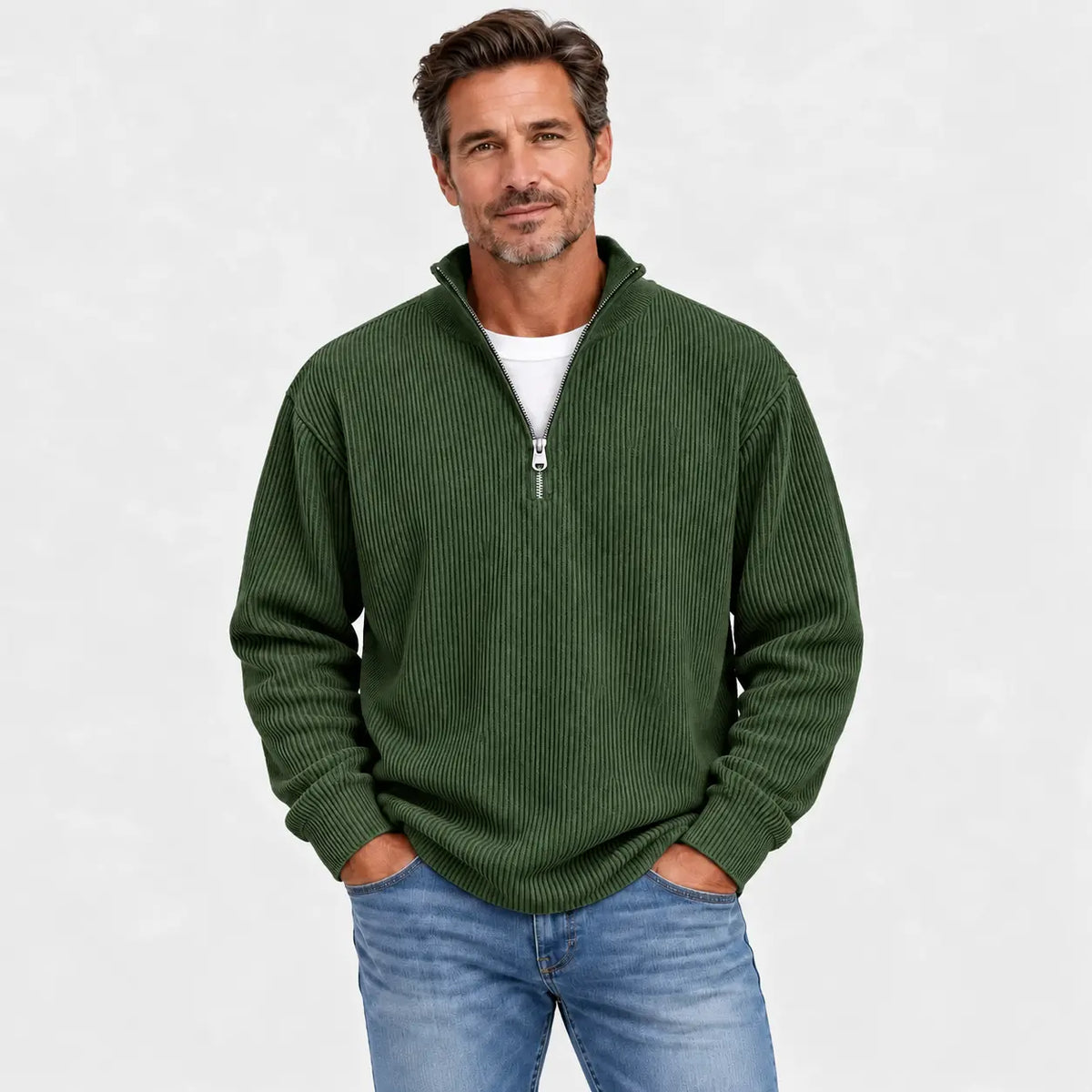 【S-5XL】Nueva sudadera para hombre con cuello alzado, otoño/invierno