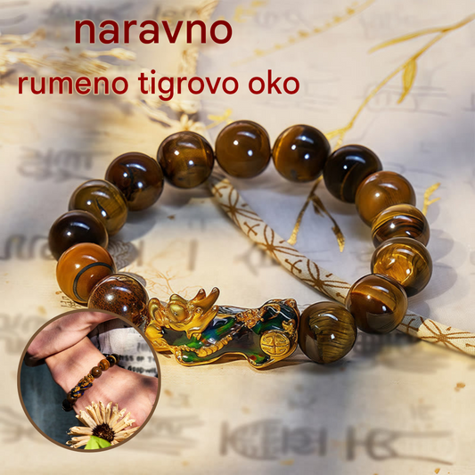 🐅Kupi enega, enega dobiš brezplačno! 💰Naravno rumeno tigrovo oko: kralj ugodnih živali, prinaša vam bogastvo in srečo.