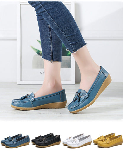 🔥【35-44】Nowe, oddychające i wygodne damskie skórzane buty z miękką podeszwą