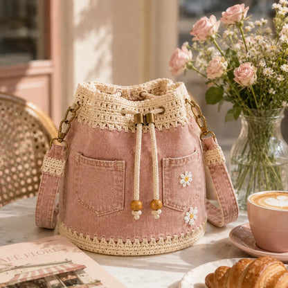 Pleciona torba jeansowa w stylu boho, która dopełni każdą stylizację ✨