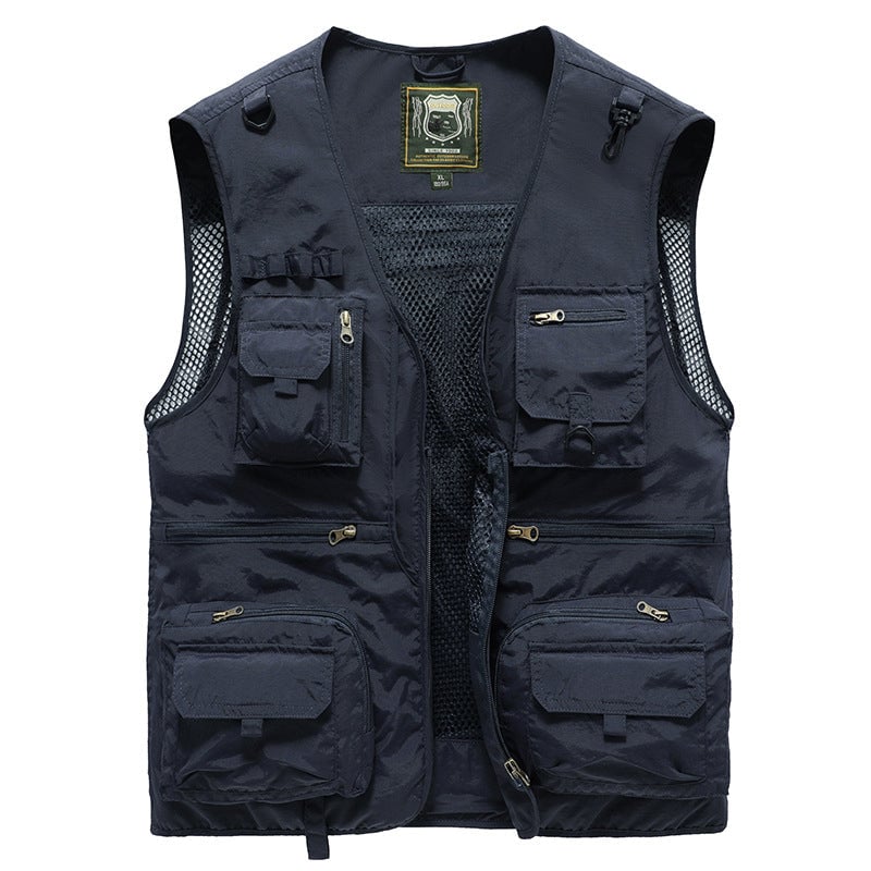 🔥【S-5XL】Nowoczesna kamizelka z wieloma kieszeniami, w stylu sportowo-codziennym, odpowiednia do aktywności na świeżym powietrzu latem