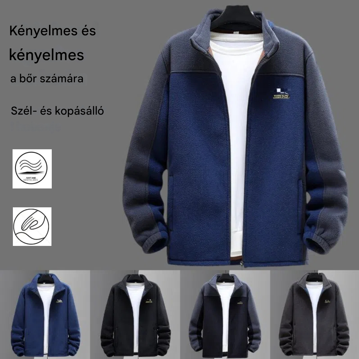 🔥【50% kedvezmény】🔥【XL-5XL】Férfi Shaker dzseki, bélelt, vastag, szélálló, meleg téli ruházat