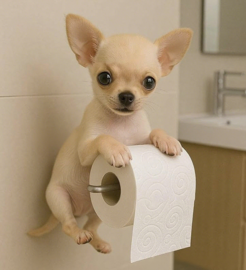 🐕🐕【50% kedvezmény】Aranyos kiskutya témájú WC-papírtartó