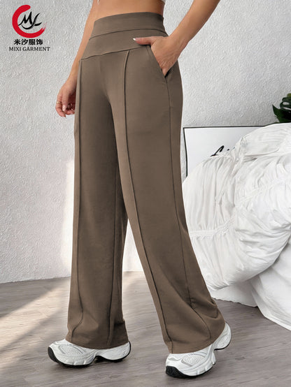 💕💕【S-XL】Нови дамски спортни панталони с прав крачол, свободна кройка, бързосъхнещи, подходящи за ежедневни упражнения и йога.