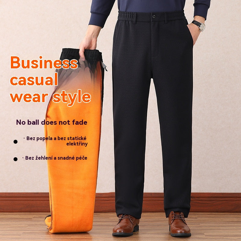 🔥【50% sleva】【XL-7XL】Zimní teplé volnočasové kalhoty s fleecovou podšívkou, ideální do chladného počasí