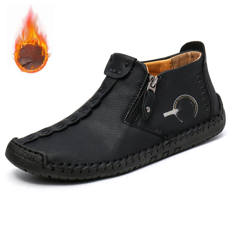 🥾Akce: Podzimní a zimní pánské boty (vel. 38-48) s plyšovou podšívkou a zipem – teplé, pohodlné a stylové.