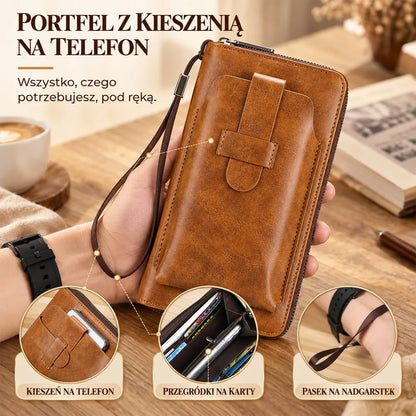 【50% taniej】💼 Wielofunkcyjny portfel męski, ręcznie wykonany z naturalnej skóry – nowy model