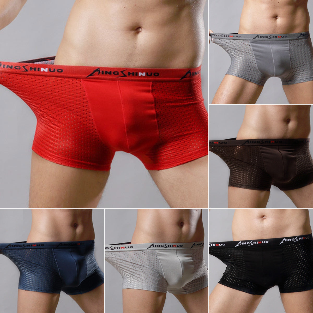 🔥【50% zniżki! 6 sztuk】 Męskie letnie bokserki z lodowego jedwabiu