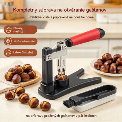 🥜💪Lúpač orechov s rukoväťou – vyrobený z nehrdzavejúcej ocele, pripravený na použitie