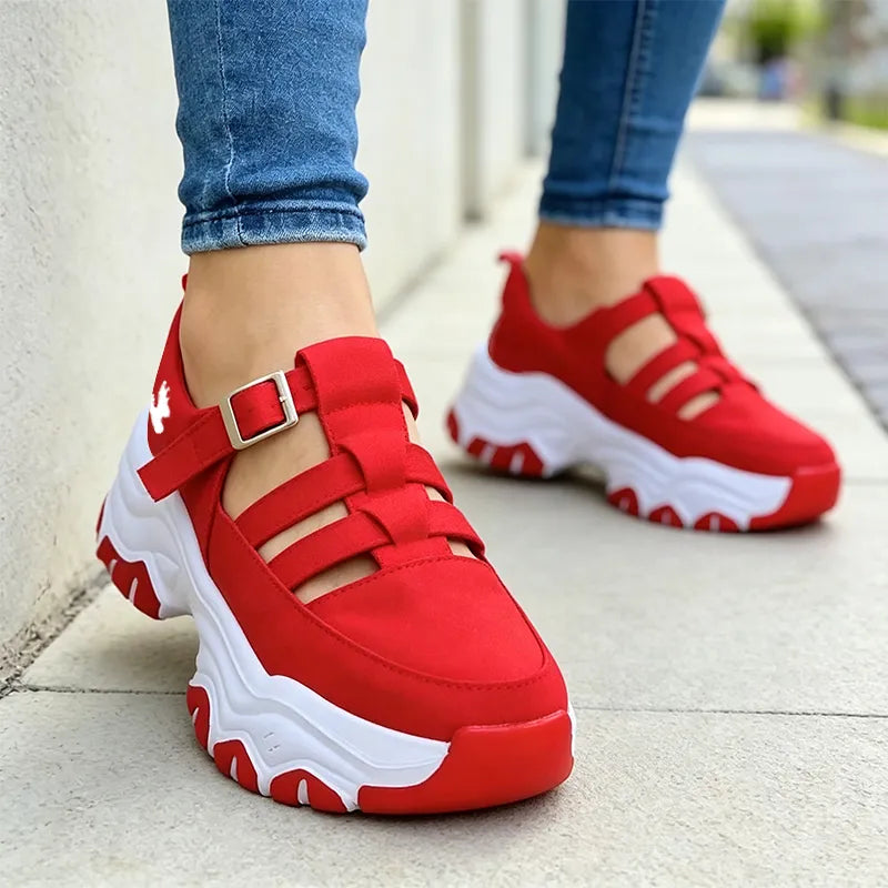 💥Oferta ograniczona czasowo💥【Rozmiary 35-43】Nowe, codzienne sandały sportowe, klamra, gruba podeszwa, okrągły nosek, klasyczne buty damskie
