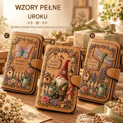 💰💰Personalizowany portfel z tłoczonym motywem ogrodowym
