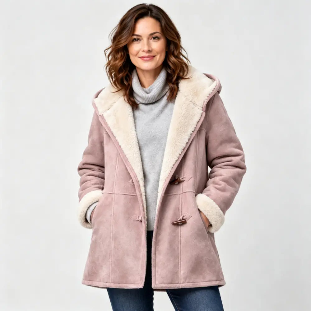 50% RABATU 💖 Elegancki i ciepły płaszcz damski z imitacji zamszu, z polarową podszewką. Rozmiary S–5XL, idealny na zimę.