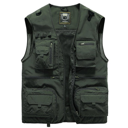 🔥【S-5XL】Nowoczesna kamizelka z wieloma kieszeniami, w stylu sportowo-codziennym, odpowiednia do aktywności na świeżym powietrzu latem