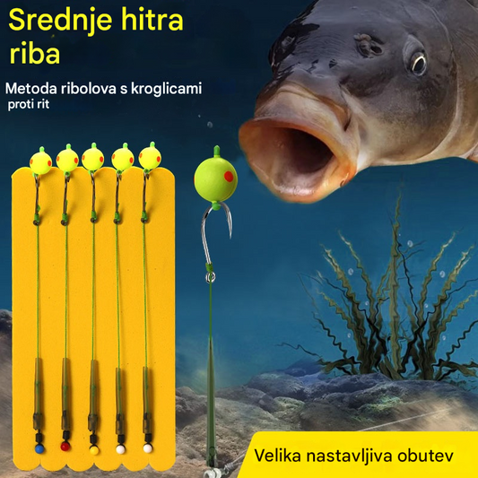 🎣🐟Komplet ribiške vrvice proti dnu, Evropski set za ribolov s plavajočim trnkom