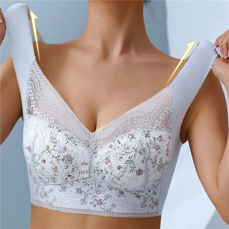 🔥🔥【3 kusy】💕🎁【40kg-100kg】Podprsenka z ledového hedvábí pro větší velikosti, prodyšná a nastavitelná